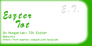 eszter tot business card